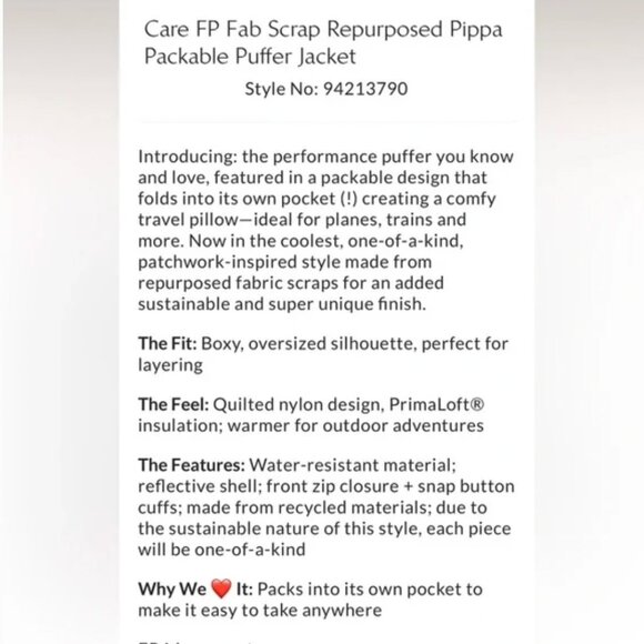 Free People Pippa Packable Puffer Jacket - XL - Picture 5 of 9